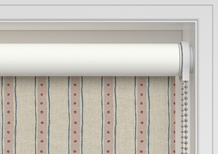 Emily Bond Block Printed Stripe, Pink & Blue - Twist&Fit Roller Blind - Image 10
